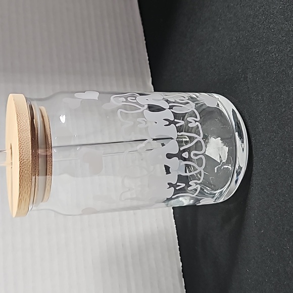 GLASS TUMBLER WITH GLASS STRAW - Picture 2 of 7